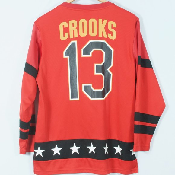Crooks & Castles S Men's Hockey Jersey Red Black  Polyester - Picture 3 of 5